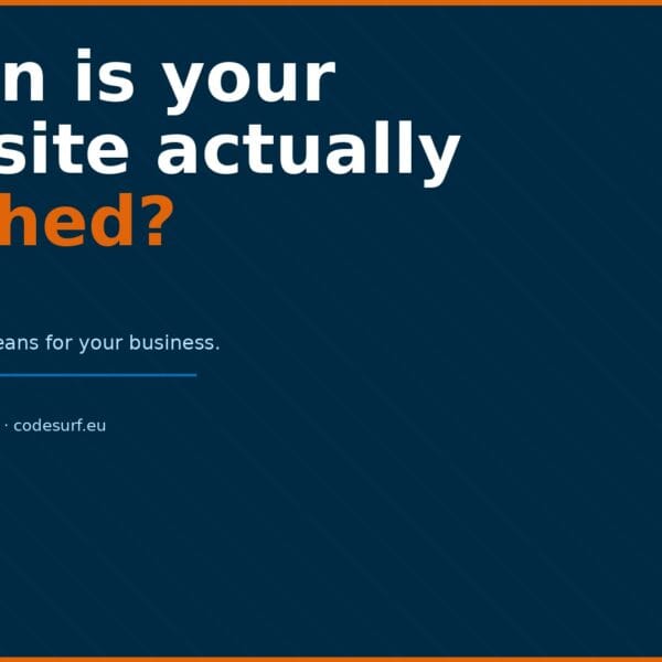 When is your website actually finished?